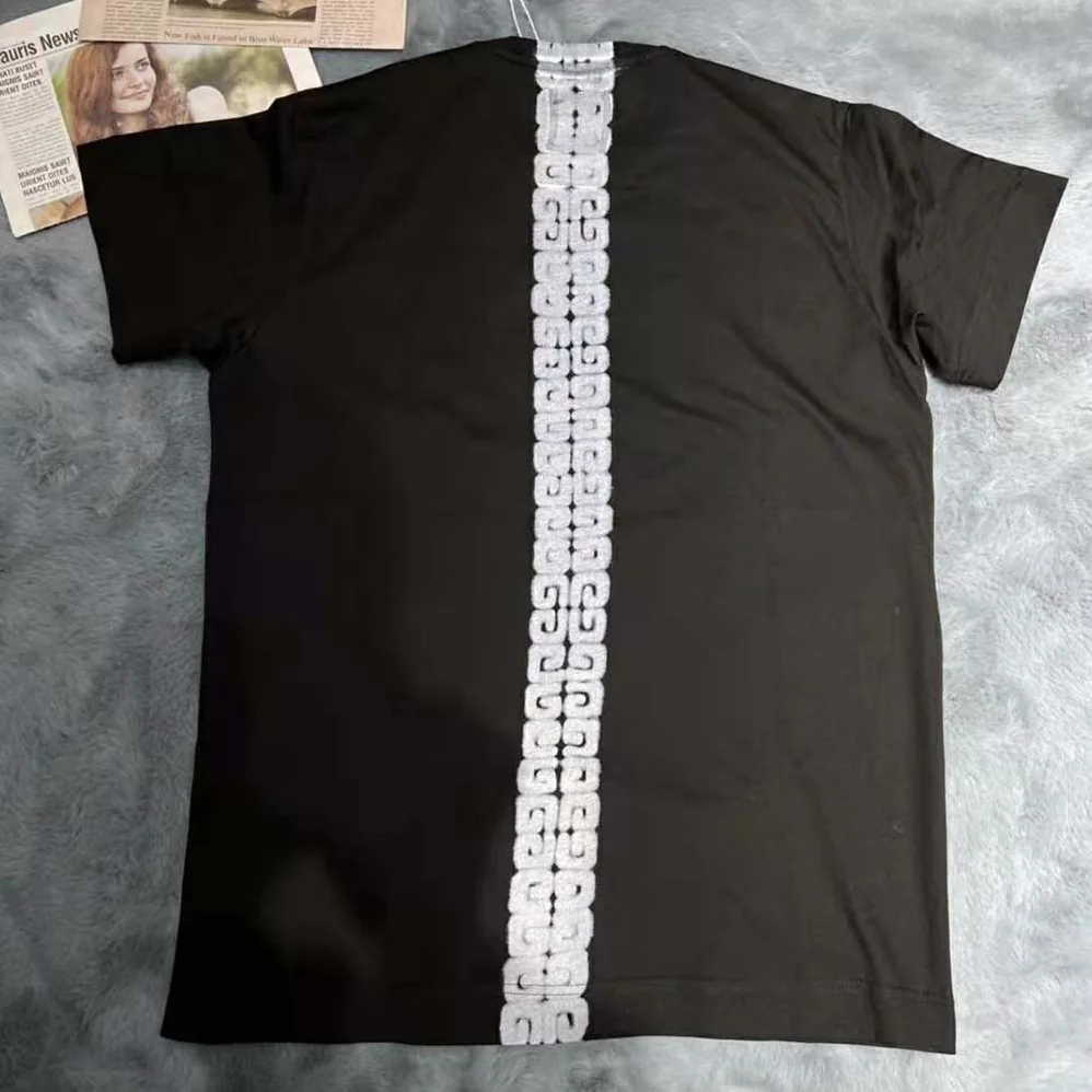 Givenchy T-shirt with Tag Effect 4G Webbing for Men in Black