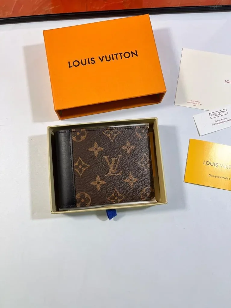 Louis Vuitton Multiple Wallet Monogram Macassar Black