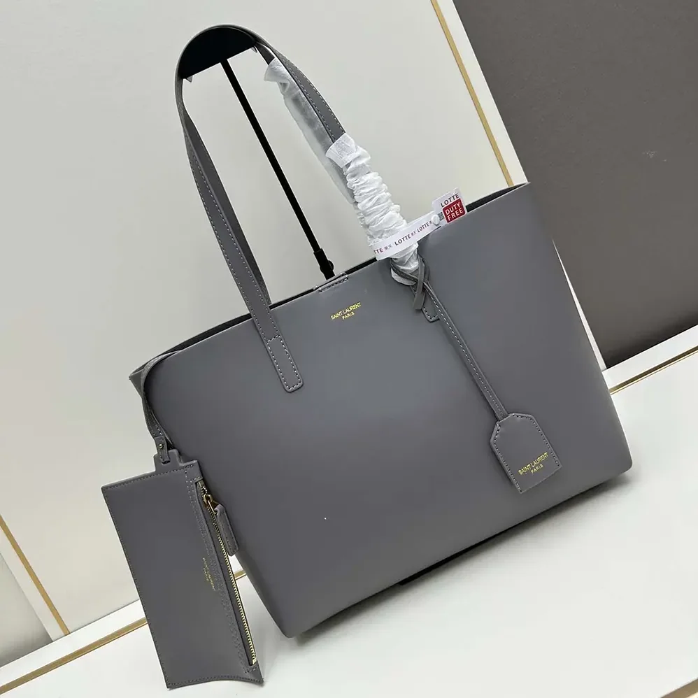 Saint Laurent YSL Shopping Saint Laurent Leather for Unisex in Grey