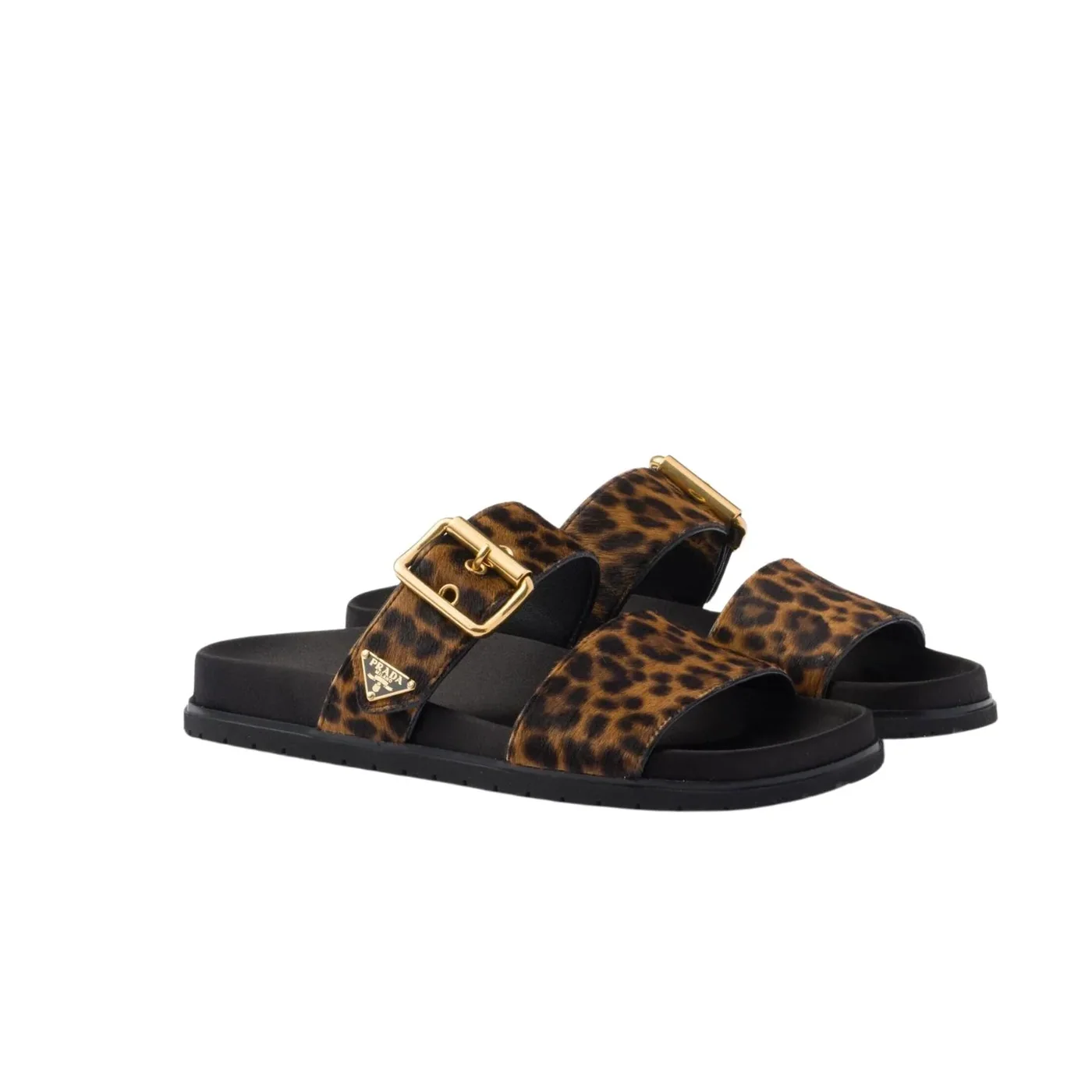 Prada Printed Slides Brown 1XX715_XRY_F0151_F_D010 Prada Printed Slides Brown 1XX715_XRY_F0151_F_D010