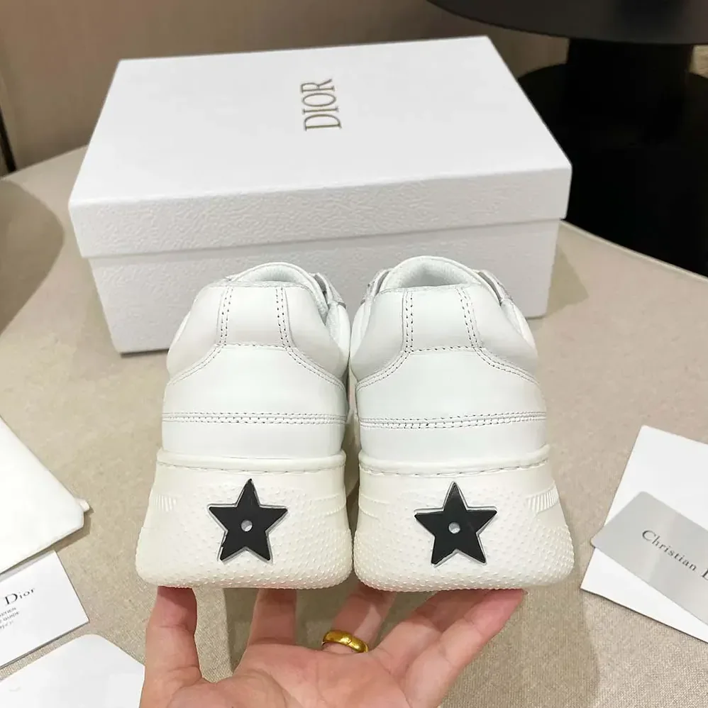 Dior Dior Star Platform Sneaker White Calfskin and Suede for Women Dior Dior Star Platform Sneaker White Calfskin and Suede for Women