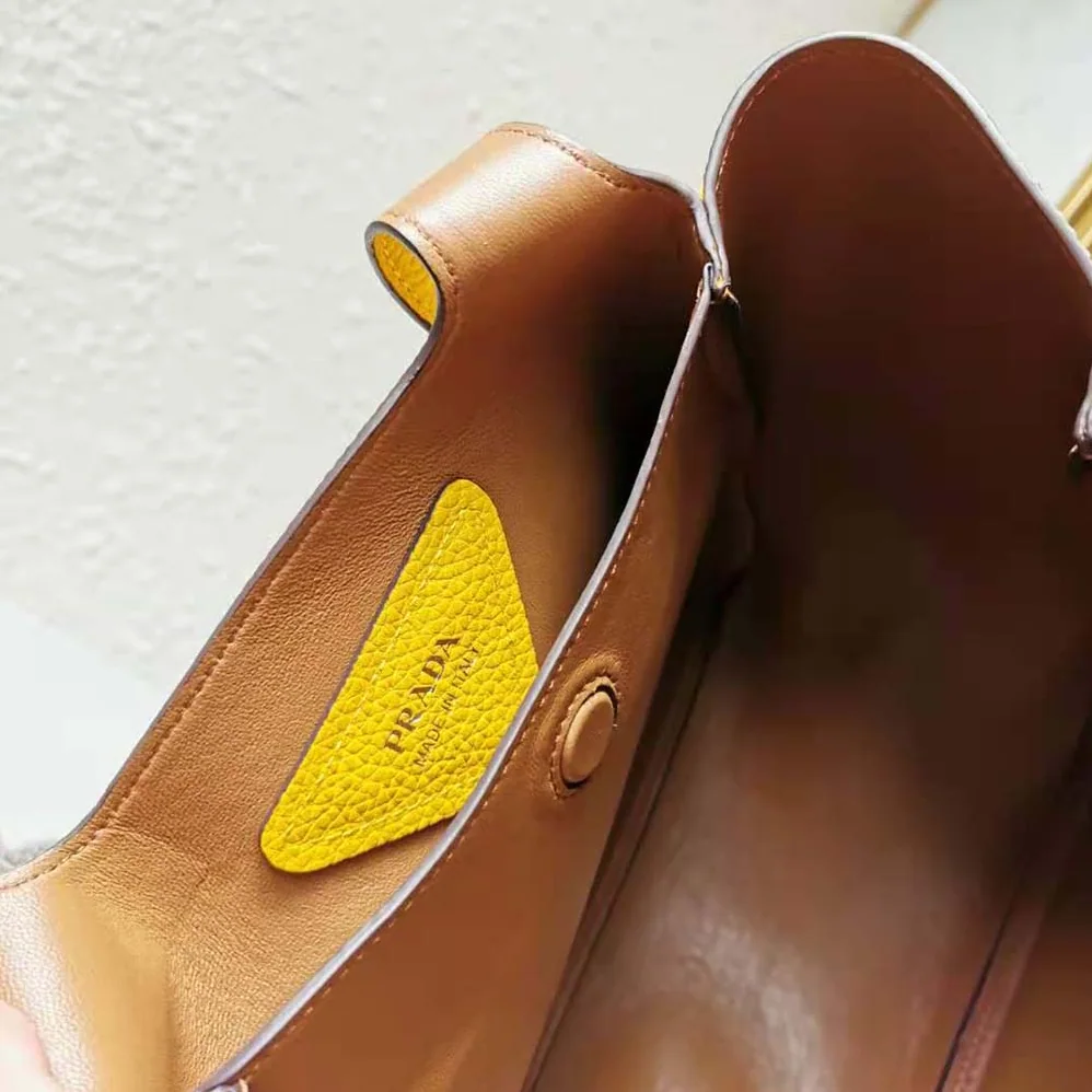 Prada Calf Leather Handbag for Women in Yellow Prada Calf Leather Handbag for Women in Yellow