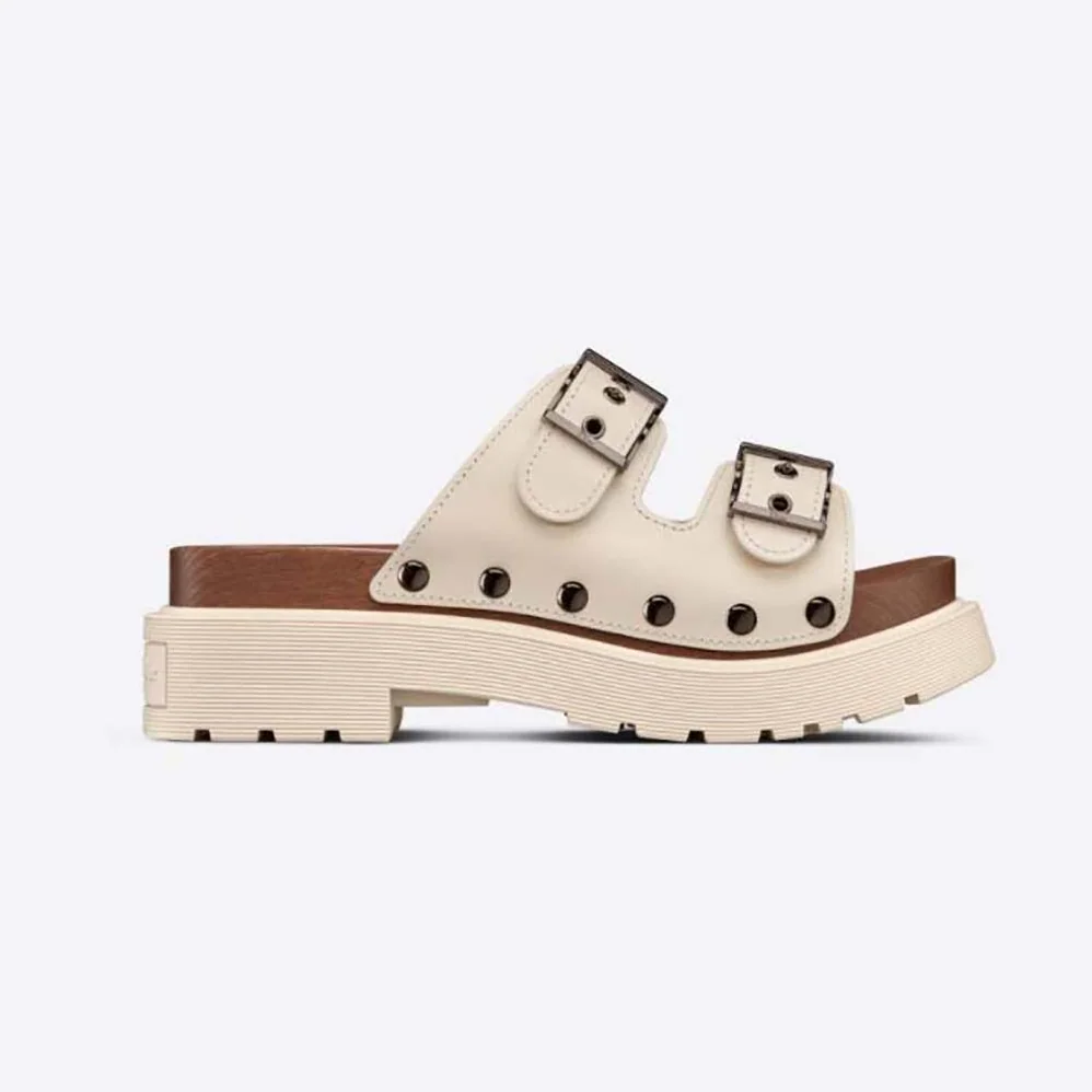 Dior Diorquake Strap Sandal White Calfskin for Women Dior Diorquake Strap Sandal White Calfskin for Women