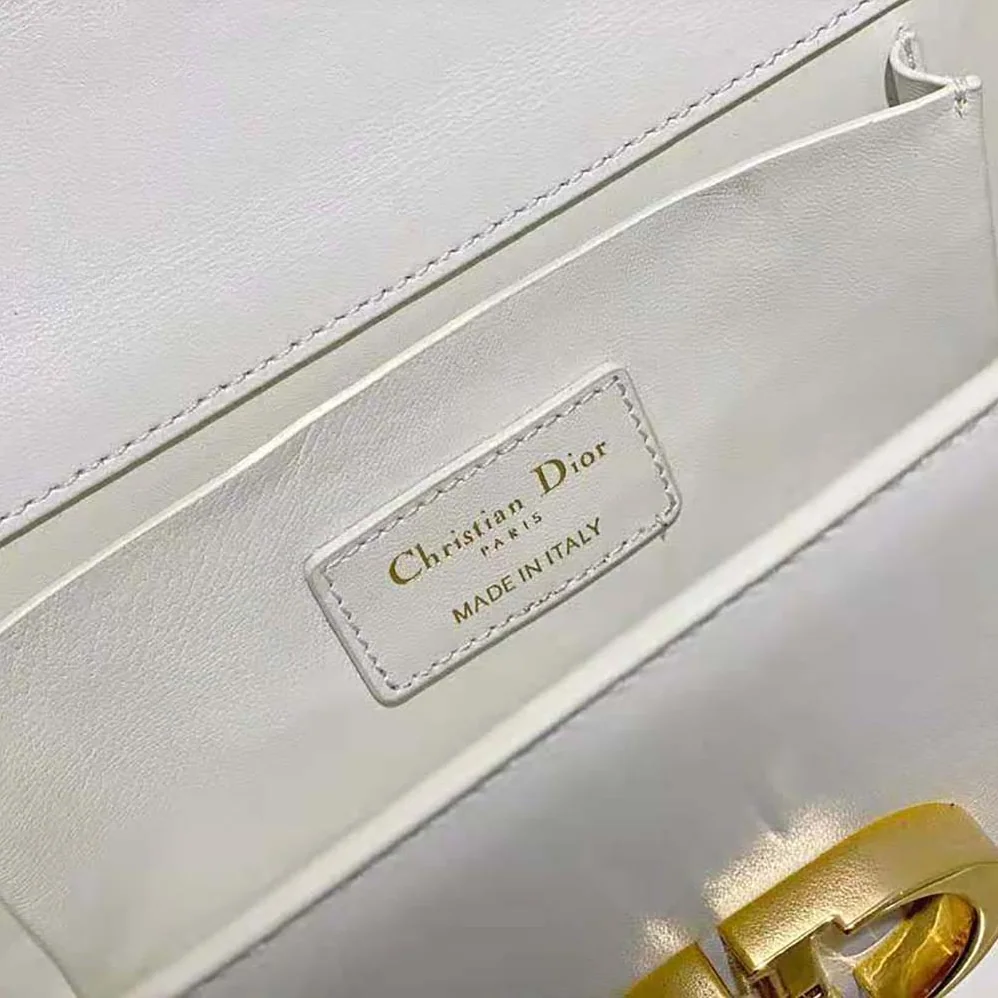 Dior 30 Montaigne East-West Bag with Chain Latte Calfskin for Women