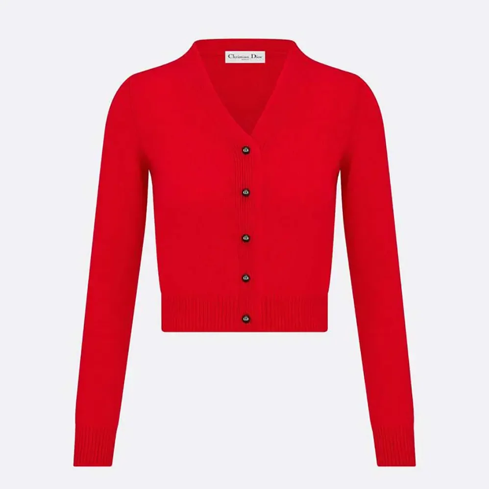 Dior Dioramour Twinset Red Cashmere Knit for Women Dior Dioramour Twinset Red Cashmere Knit for Women