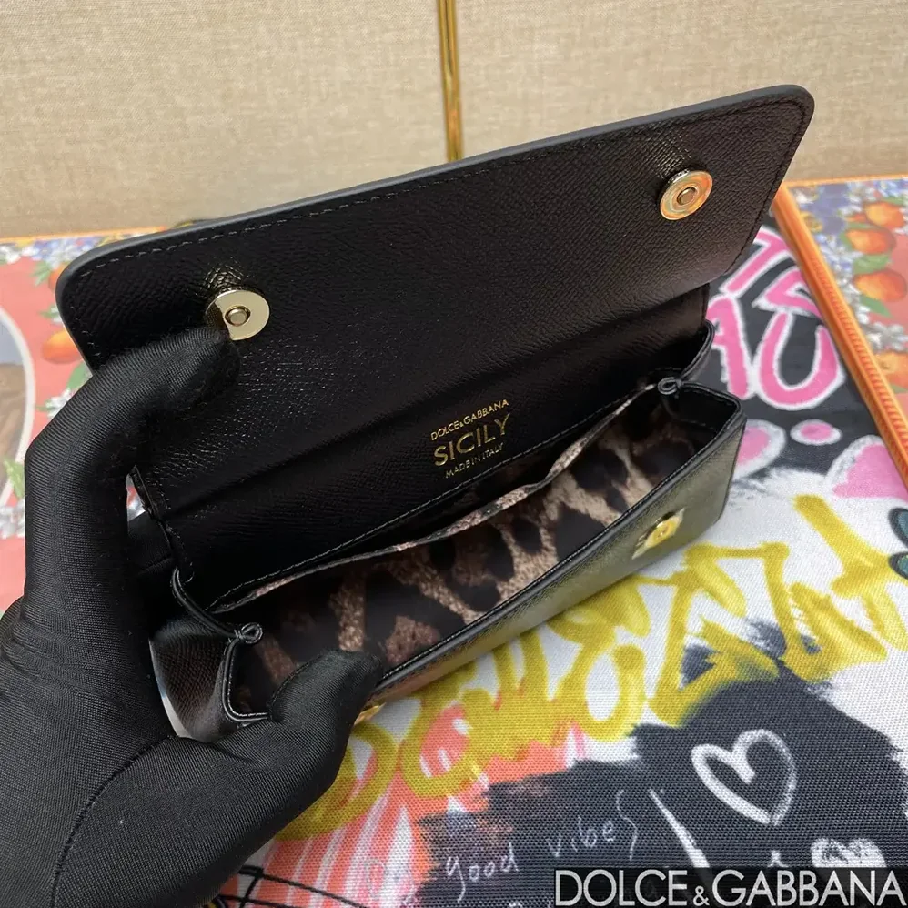 Dolce Gabbana D&G Small Sicily Handbag for Women in Black