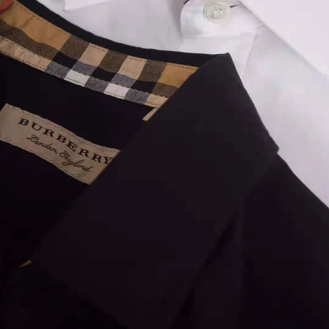 Burberry Stretch Cotton Poplin Shirt for Men in Black