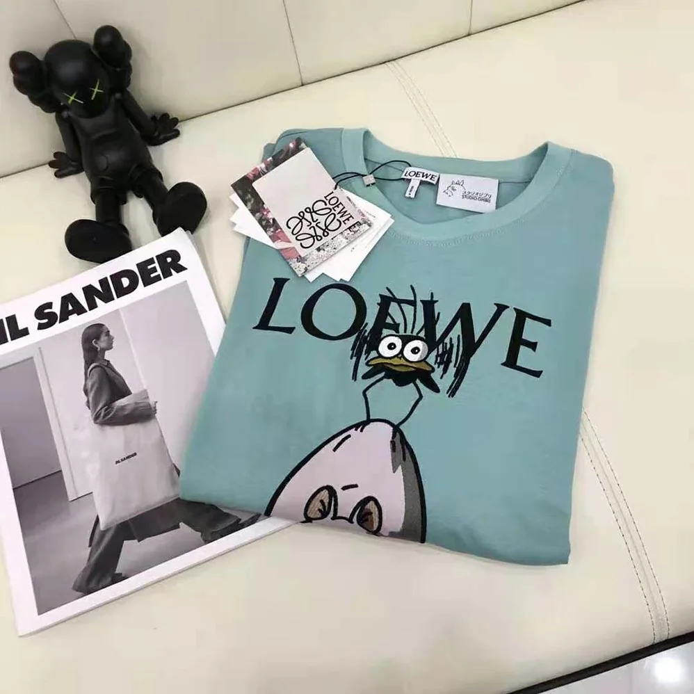 Loewe Yu-Bird T-shirt in Cotton for Men in Lime Loewe Yu-Bird T-shirt in Cotton for Men in Lime