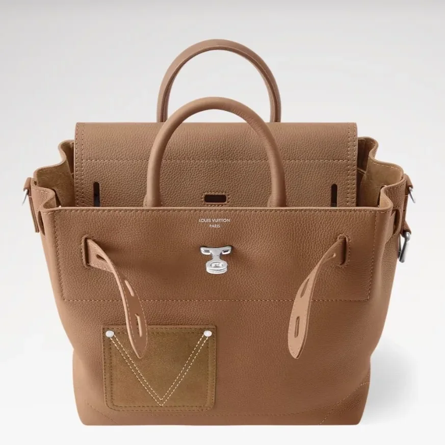 Louis Vuitton Steamer 30 Top Handle Bag in Tan Silver Hardware