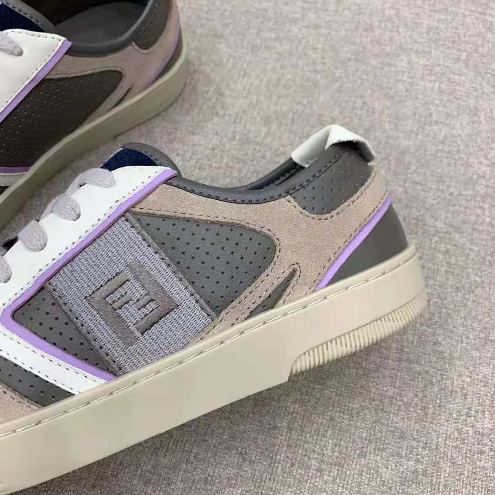 Fendi Step Gray Leather Low for Men in tops Fendi Step Gray Leather Low for Men in tops
