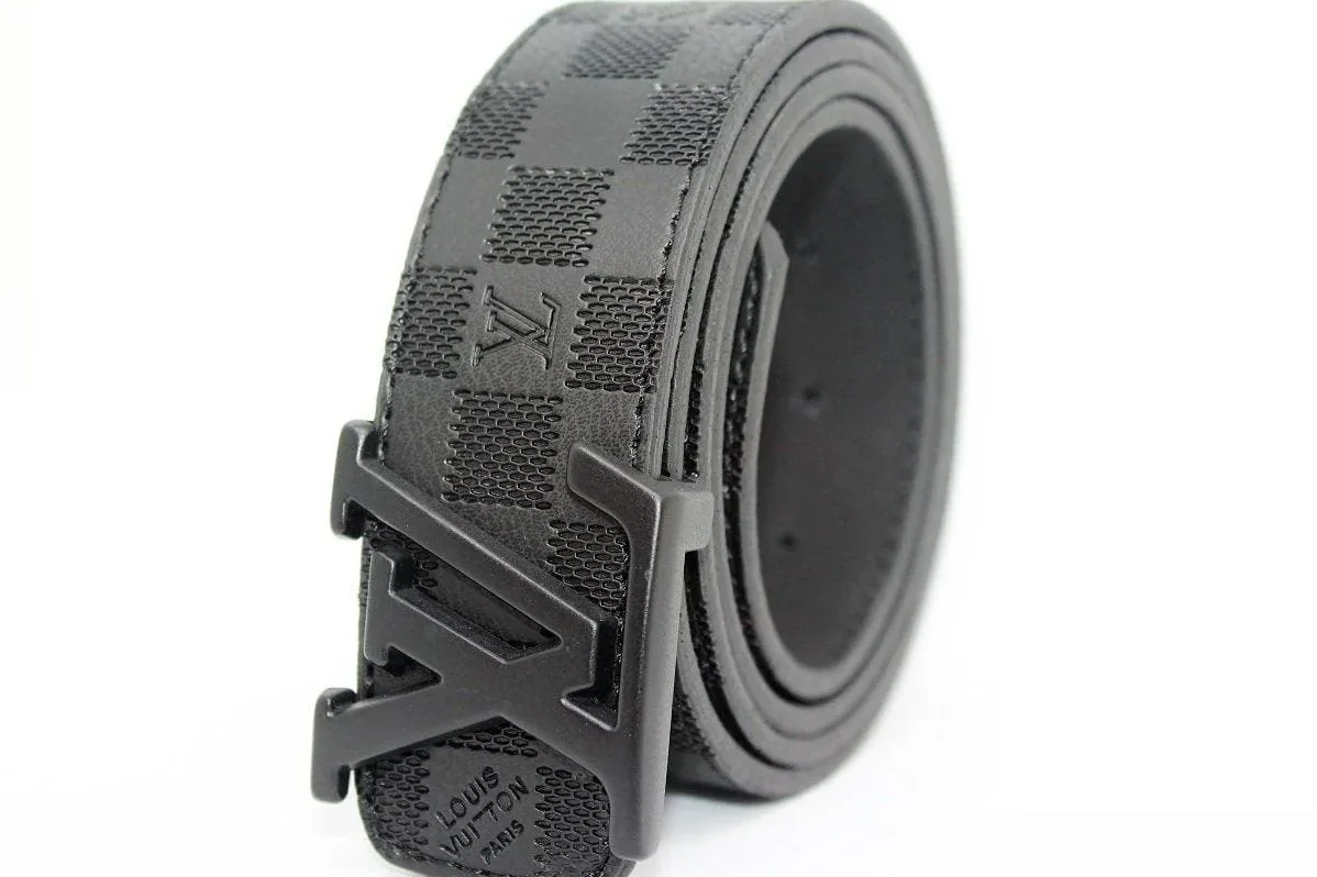 Black Damier Leather Belt