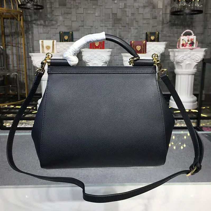 Dolce Gabbana D&G Medium Dauphine Leather Sicily Bag for Women in Black