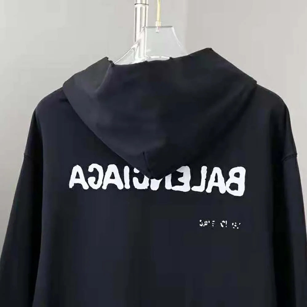 Balenciaga Hand-Drawn Balenciaga Hoodie Medium Fit in Black for Men
