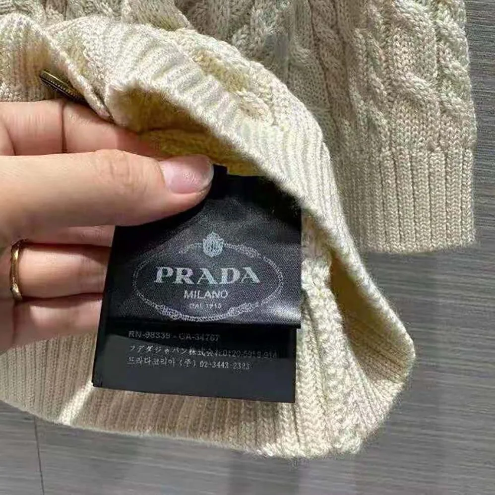 Prada Cable for Women in Knit Cotton Sweater