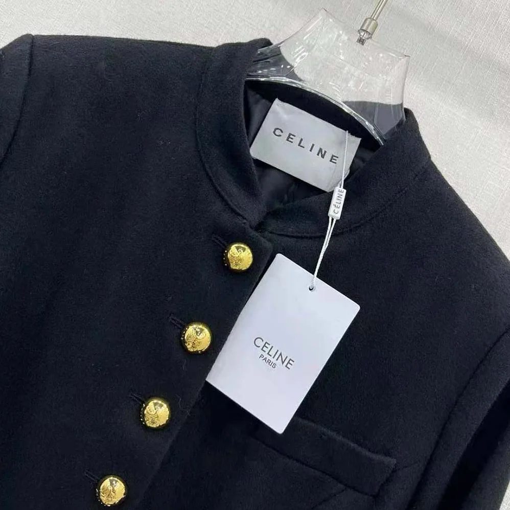 Celine Military Coat in Wool Cloth for Women Celine Military Coat in Wool Cloth for Women