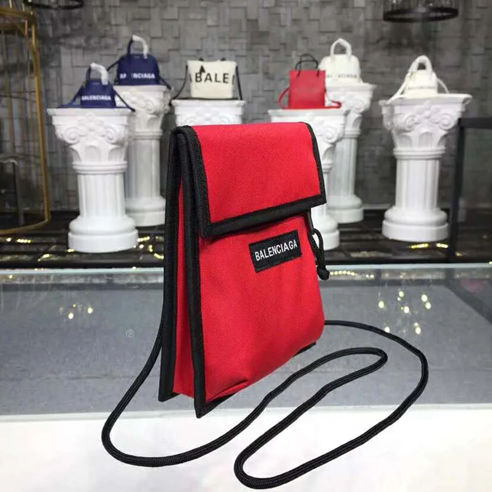 Balenciaga Explorer Pouch Strap for Men in Red