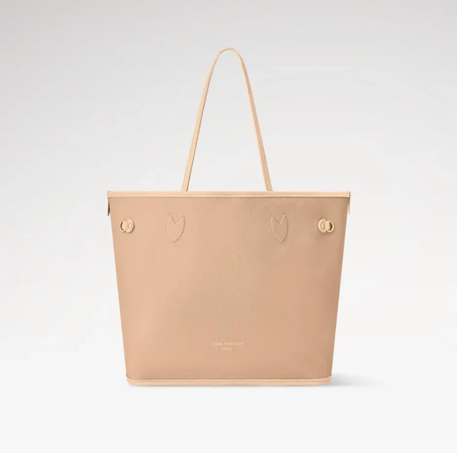 Louis Vuitton Neverfull Inside Out MM Tote Bag in Dune/ Hazelnut Gold Hardware