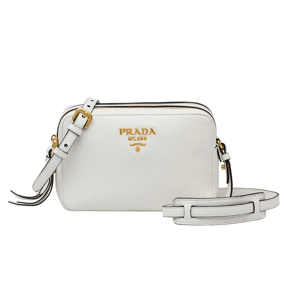 Prada Calf Leather Shoulder Bag for Women in White