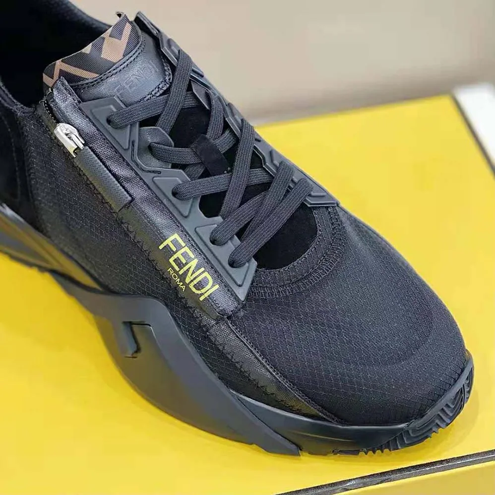 Fendi Shoes Flow Black Nylon Low for Unisex in Tops Fendi Shoes Flow Black Nylon Low for Unisex in Tops