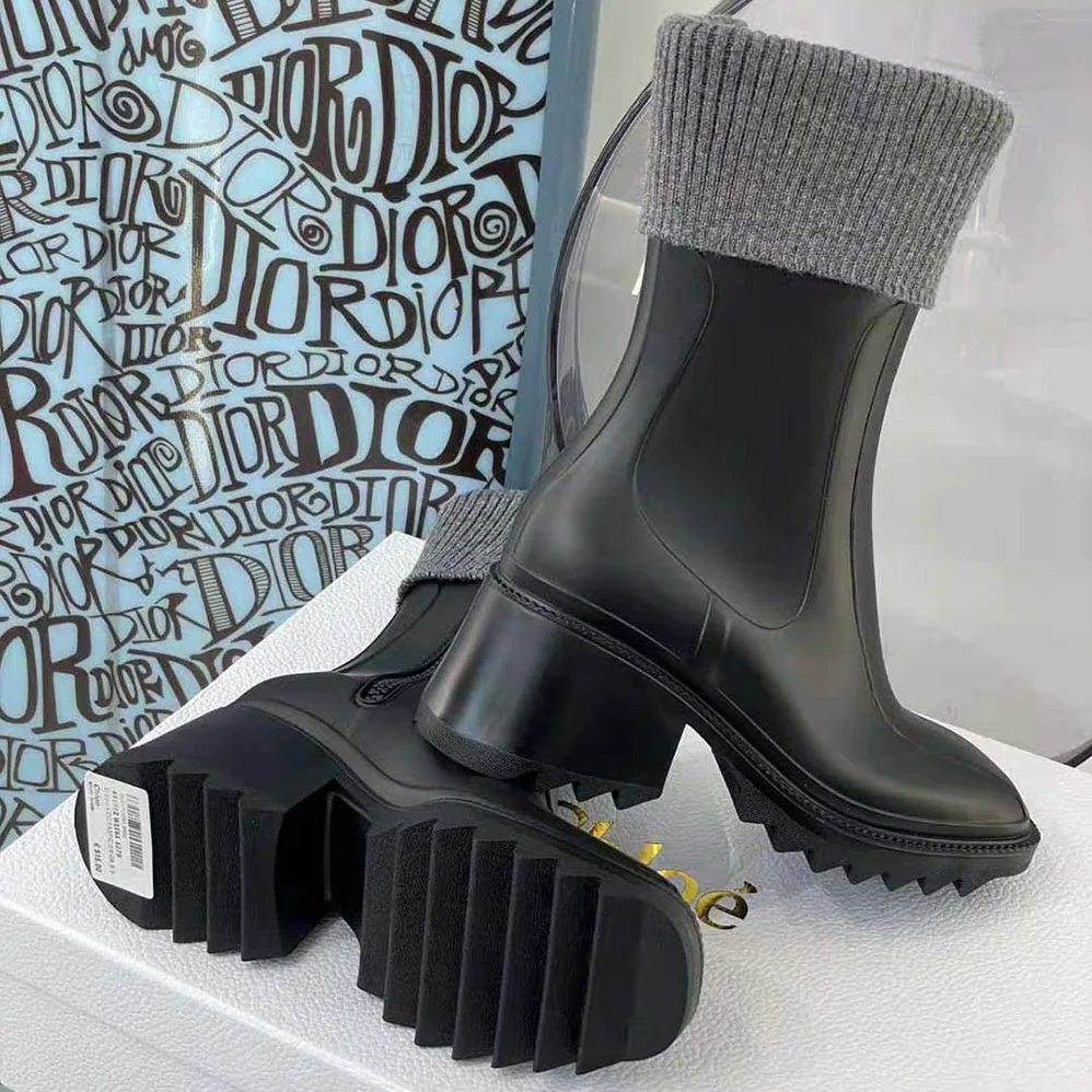 Chloe Betty Rain Boot in PVC for Women in Black