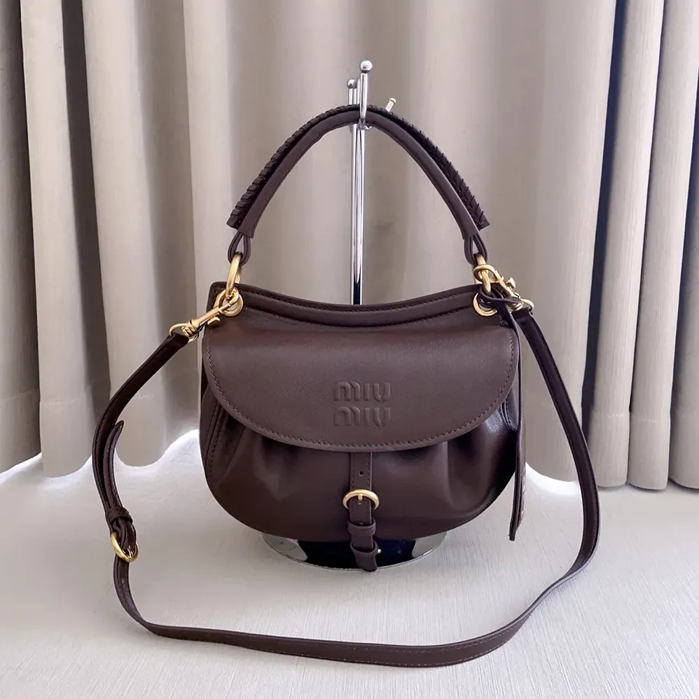 Miu Miu Rendez-Vous Nappa Leather Bag Briarwood for Women