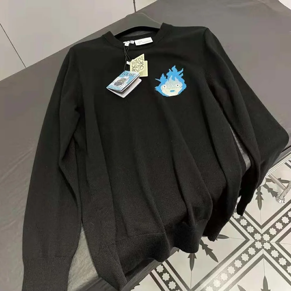 Loewe Calcifer Sweater in Wool for Women in Black