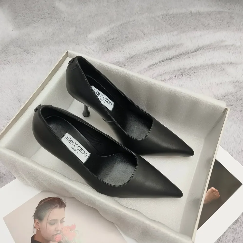 Jimmy Choo Ixia 80 Black Nappa Leather Pumps for Women