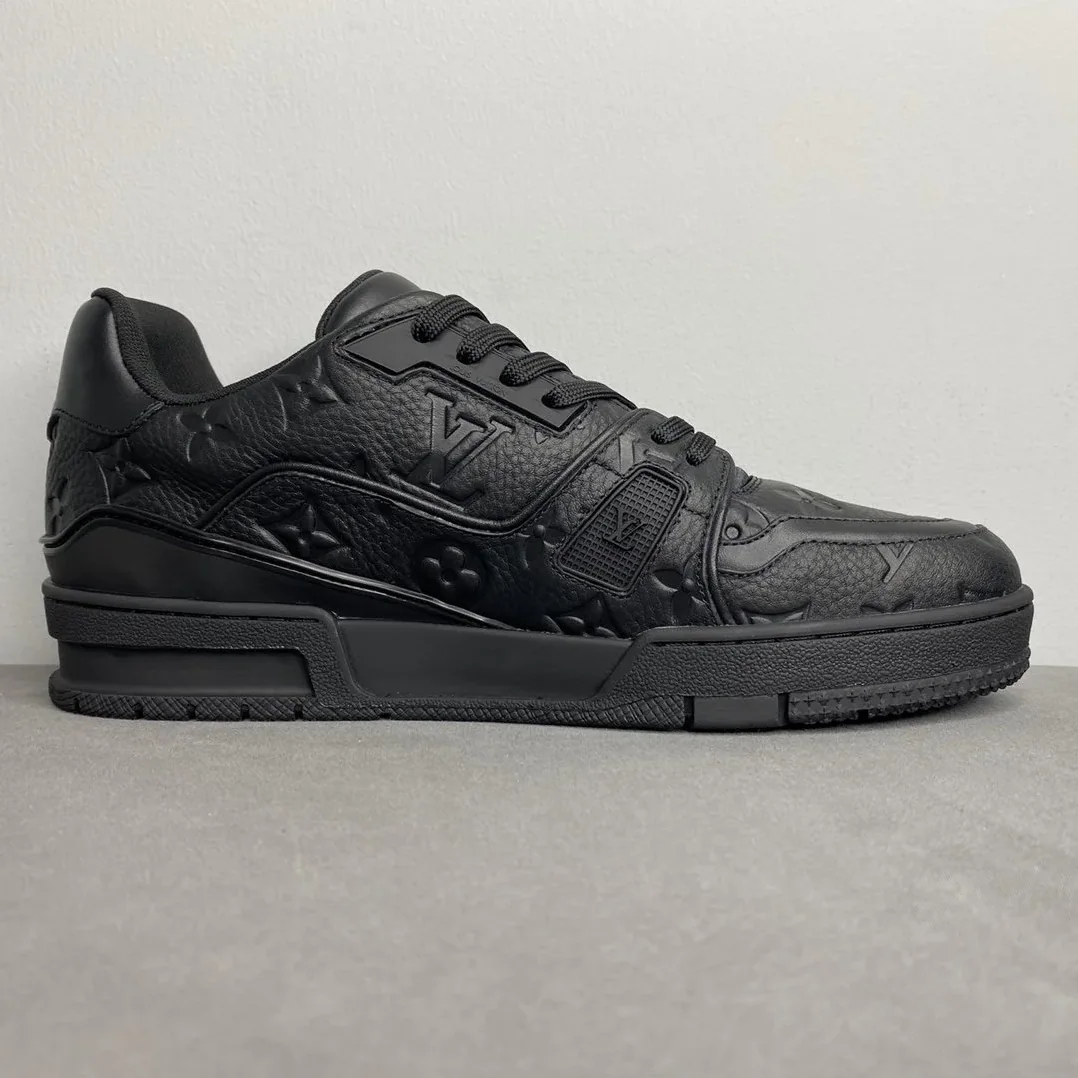 Louis Vuitton Trainer Sneaker Mix Of Materials Black Virgil Abloh