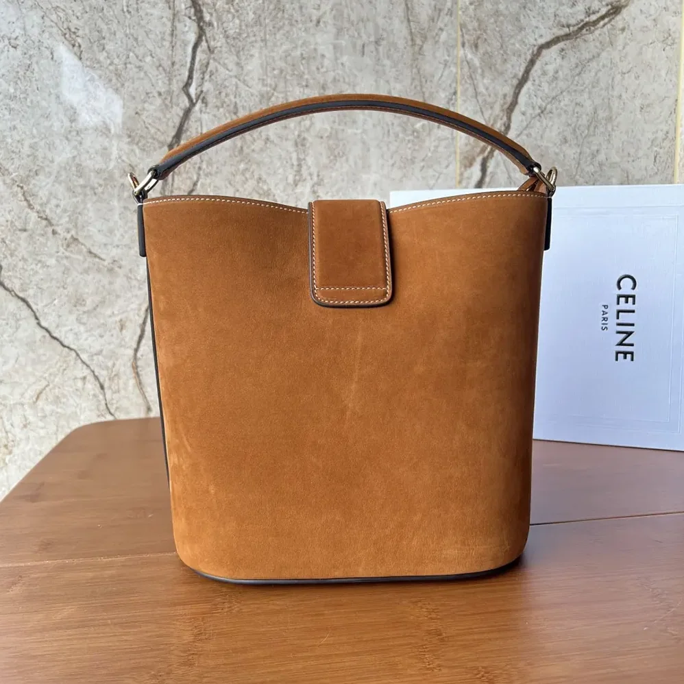 Celine Medium Louise Bag In Suede Calfskin for Women in Brown Celine Medium Louise Bag In Suede Calfskin for Women in Brown