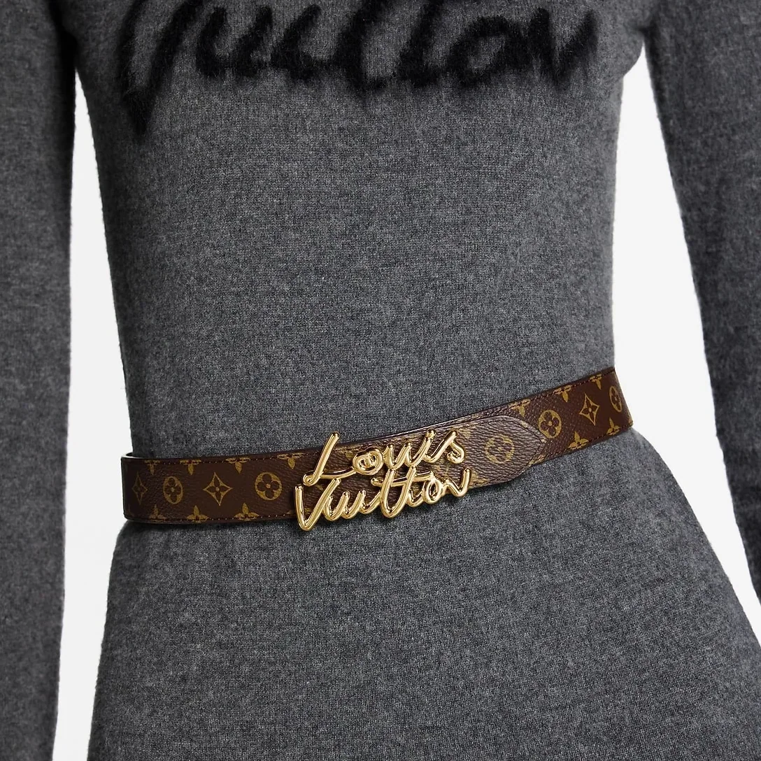 Louis Vuitton LV Script Belt Black Monogram -M4472V