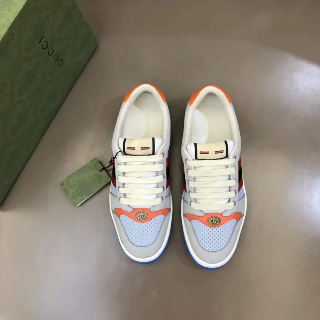 Gucci Gray Screener Sneakers GG Shoes 0YIA0 Gucci Gray Screener Sneakers GG Shoes 0YIA0