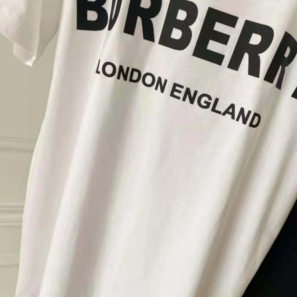Burberry Logo Print Cotton T-shirt for Women in White
