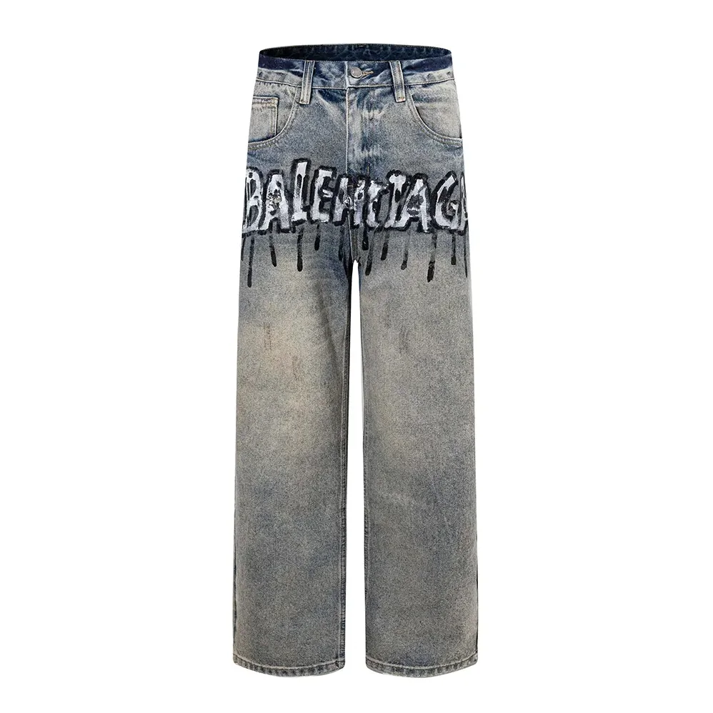 Balenciaga Relaxed Fit Pants in Blue Cotton Denim for Women Balenciaga Relaxed Fit Pants in Blue Cotton Denim for Women