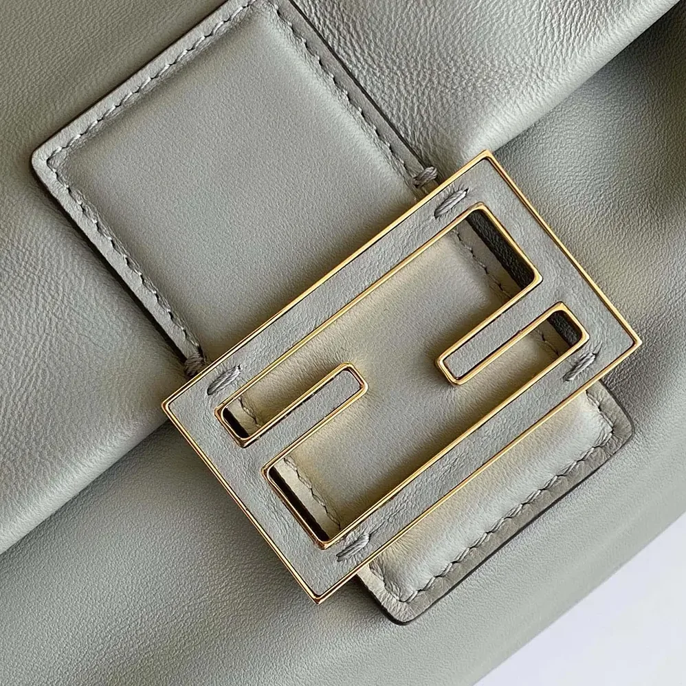 Fendi Mamma Baguette Medium Matcha Green Nappa Leather Bag for Women