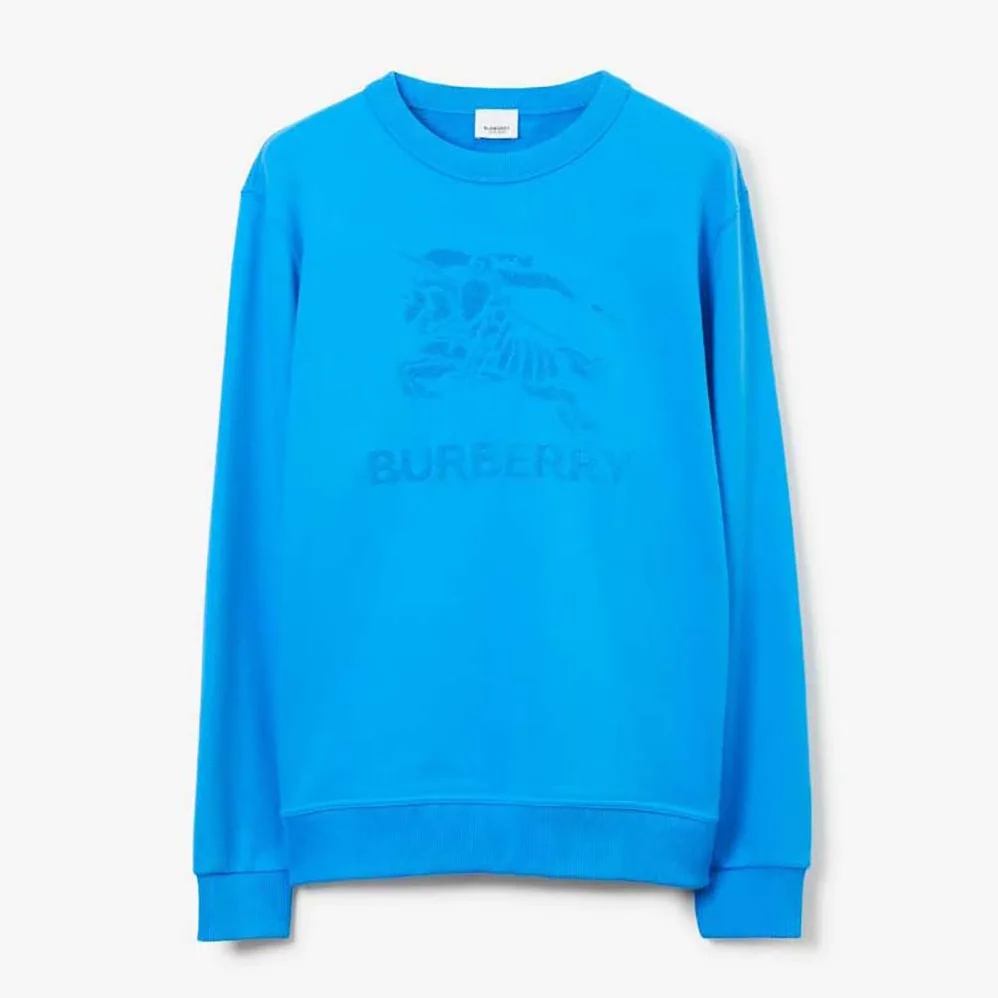 Burberry EKD Cotton Sweatshirt for Men in Blue Burberry EKD Cotton Sweatshirt for Men in Blue