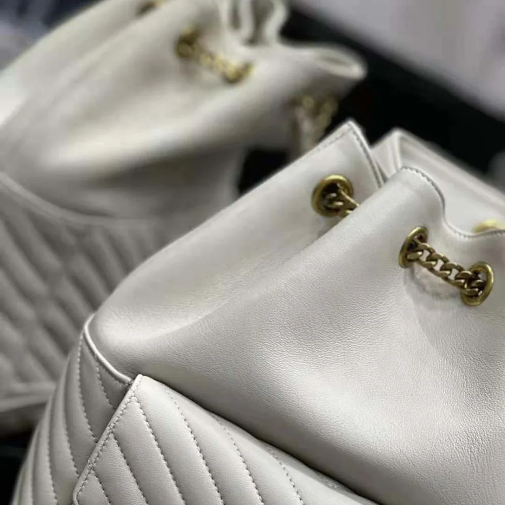 Saint Laurent YSL Joe Backpack in Lambskin for Women in White