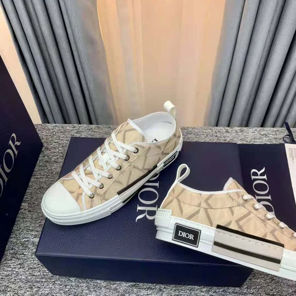 Dior B23 Low-Top Sneaker Natural CD Diamond Canvas for Unisex Dior B23 Low-Top Sneaker Natural CD Diamond Canvas for Unisex