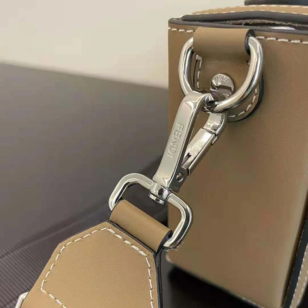 Fendi Baguette Soft Trunk Brown FF Fabric Bag for Men