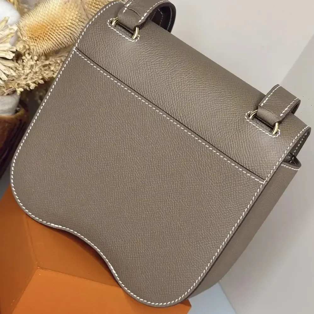 Hermes Della Cavalleria Mini Bag Epsom Leather for Women in Grey/Gold