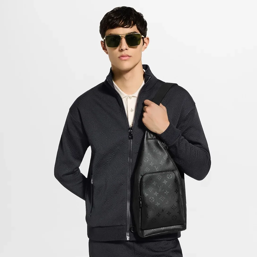 Louis Vuitton Duo Slingbag Crossbody Bag in Black Black Toned Hardware