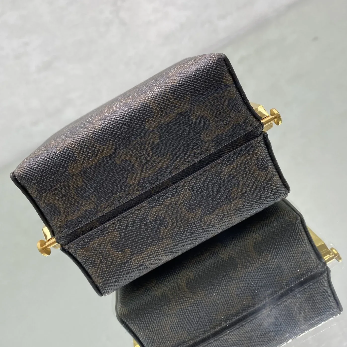 Celine Triomphe Minaudiere In Triomphe Canvas Brown /