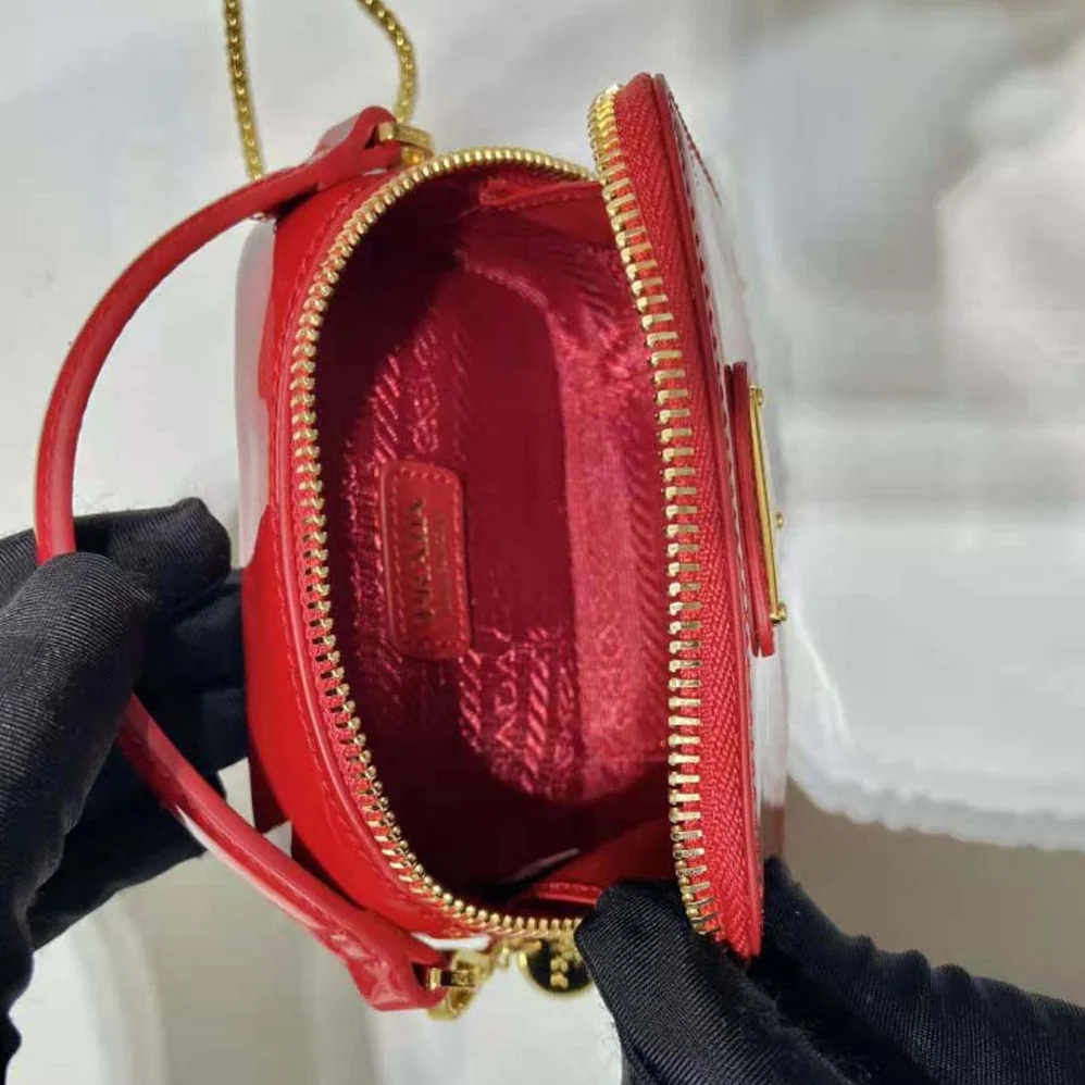 Prada Patent Leather Mini-pouch for Women in Red
