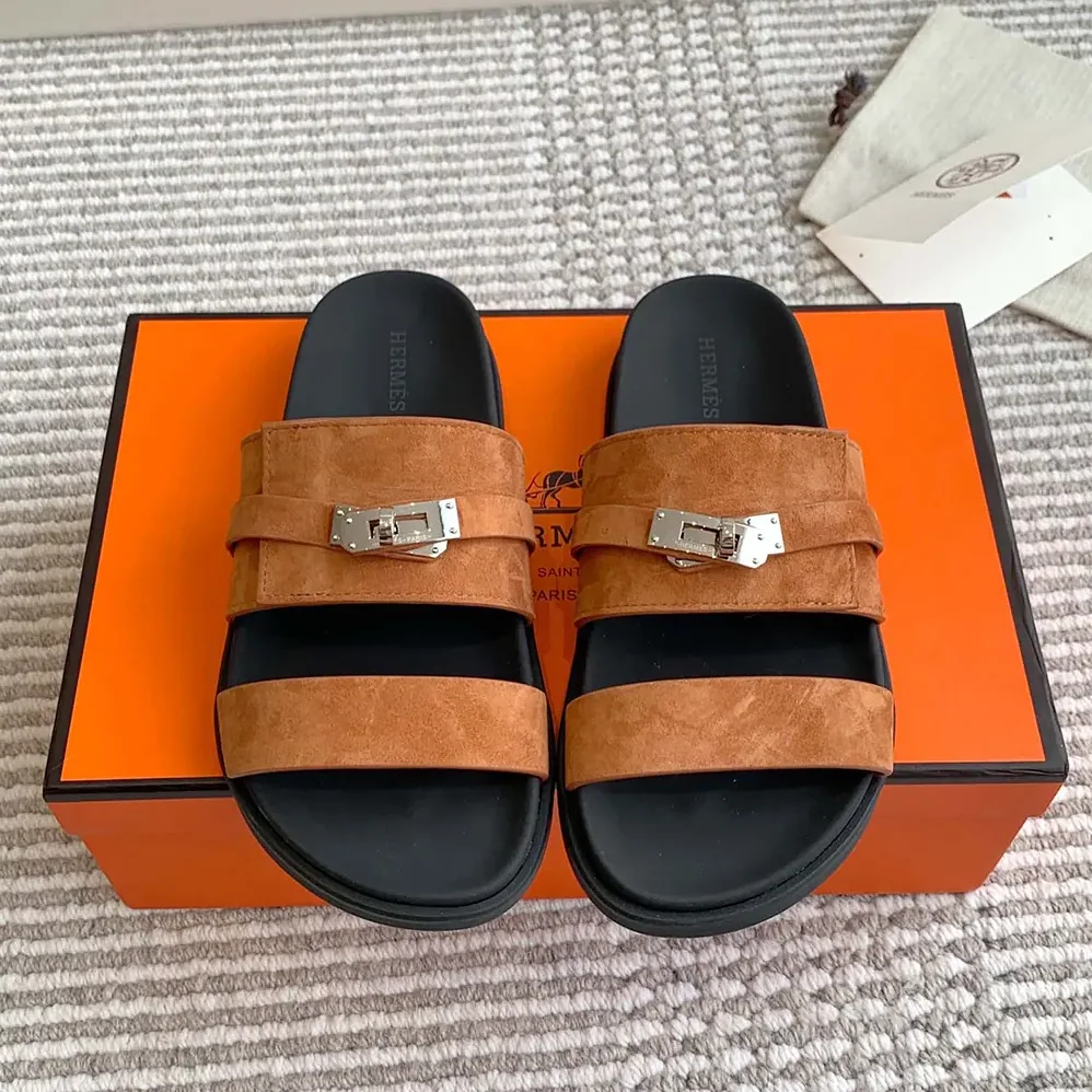 Hermes Jackson Sandal for Unisex in Brown Hermes Jackson Sandal for Unisex in Brown