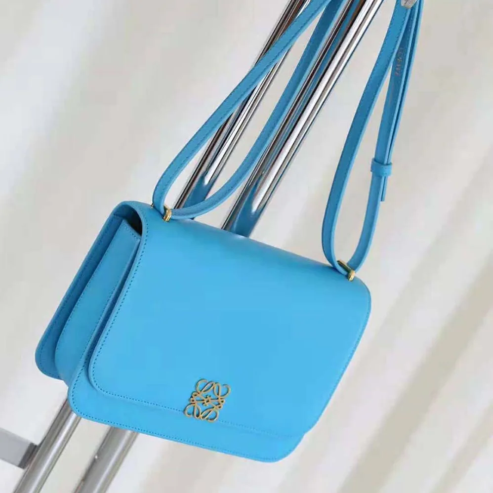 Loewe Goya Bag in Silk Calfskin for Women in Blue Loewe Goya Bag in Silk Calfskin for Women in Blue