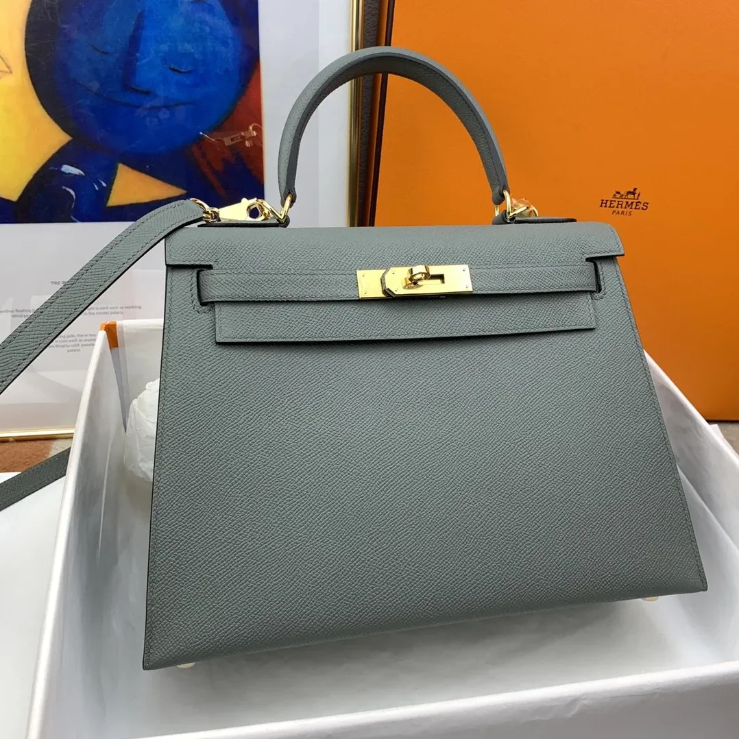 Hermes Kelly 28 Sellier Epsom Grey Bag Hermes Kelly 28 Sellier Epsom Grey Bag