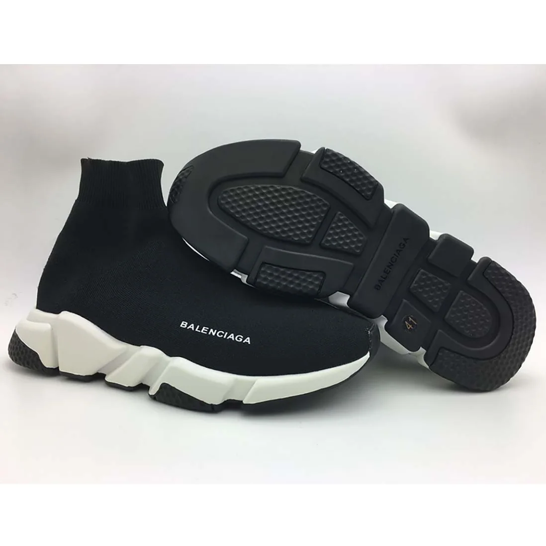 Balenciaga Stretch Mesh High Top Sneakers for Unisex in Black Balenciaga Stretch Mesh High Top Sneakers for Unisex in Black
