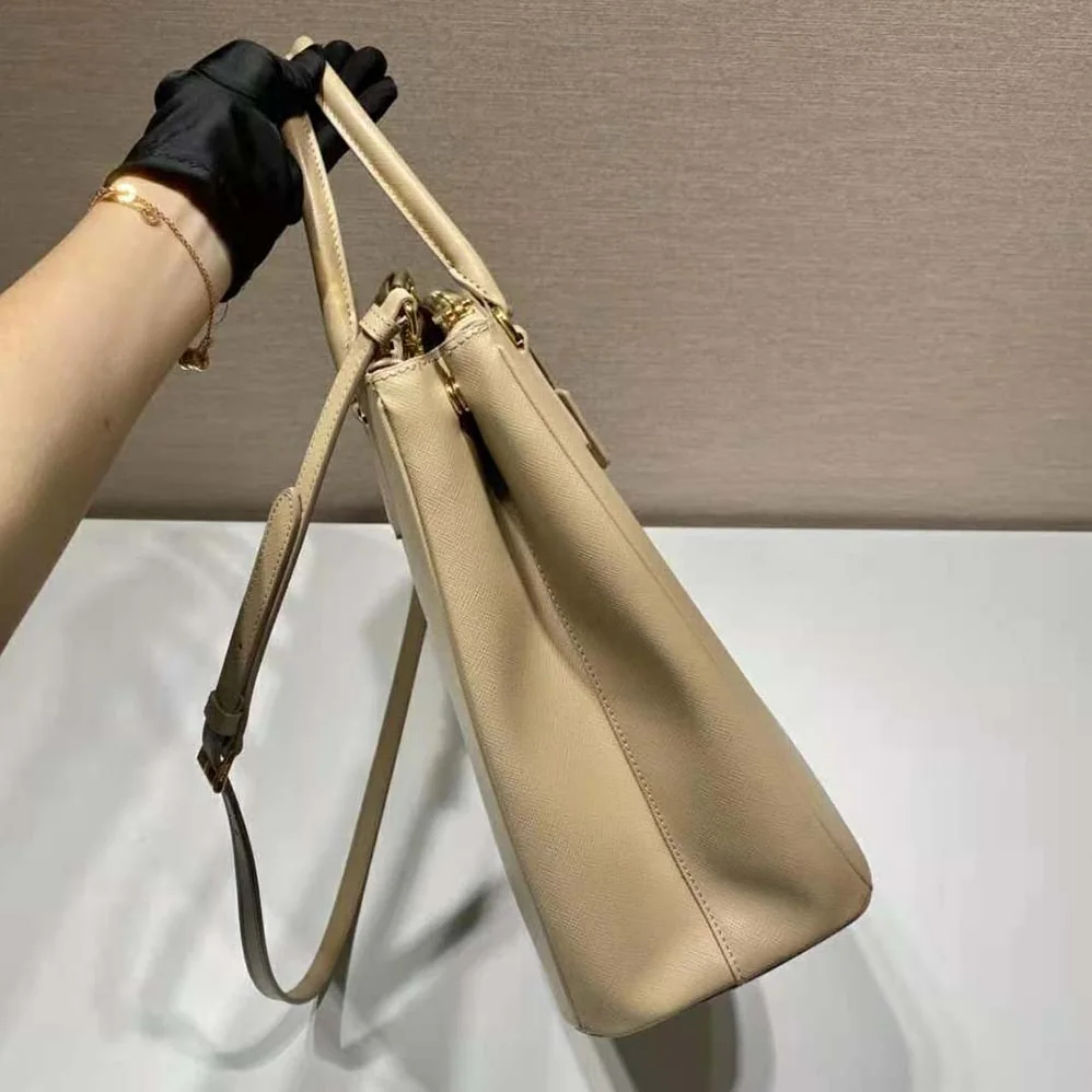 Prada Medium Prada Galleria Saffiano Leather Bag for Women in Sandy Prada Medium Prada Galleria Saffiano Leather Bag for Women in Sandy
