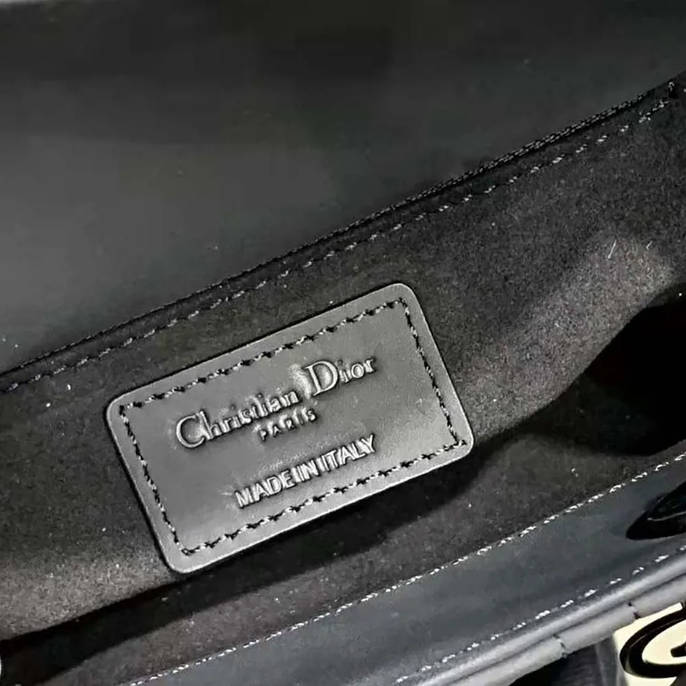 Dior Mini Lady Dior Bag Black Ultramatte Cannage Calfskin