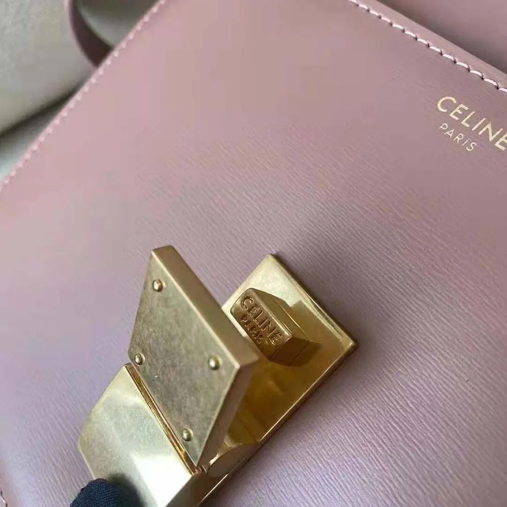Celine Teen Classic Bag in Box Calfskin for Women in Pink Celine Teen Classic Bag in Box Calfskin for Women in Pink