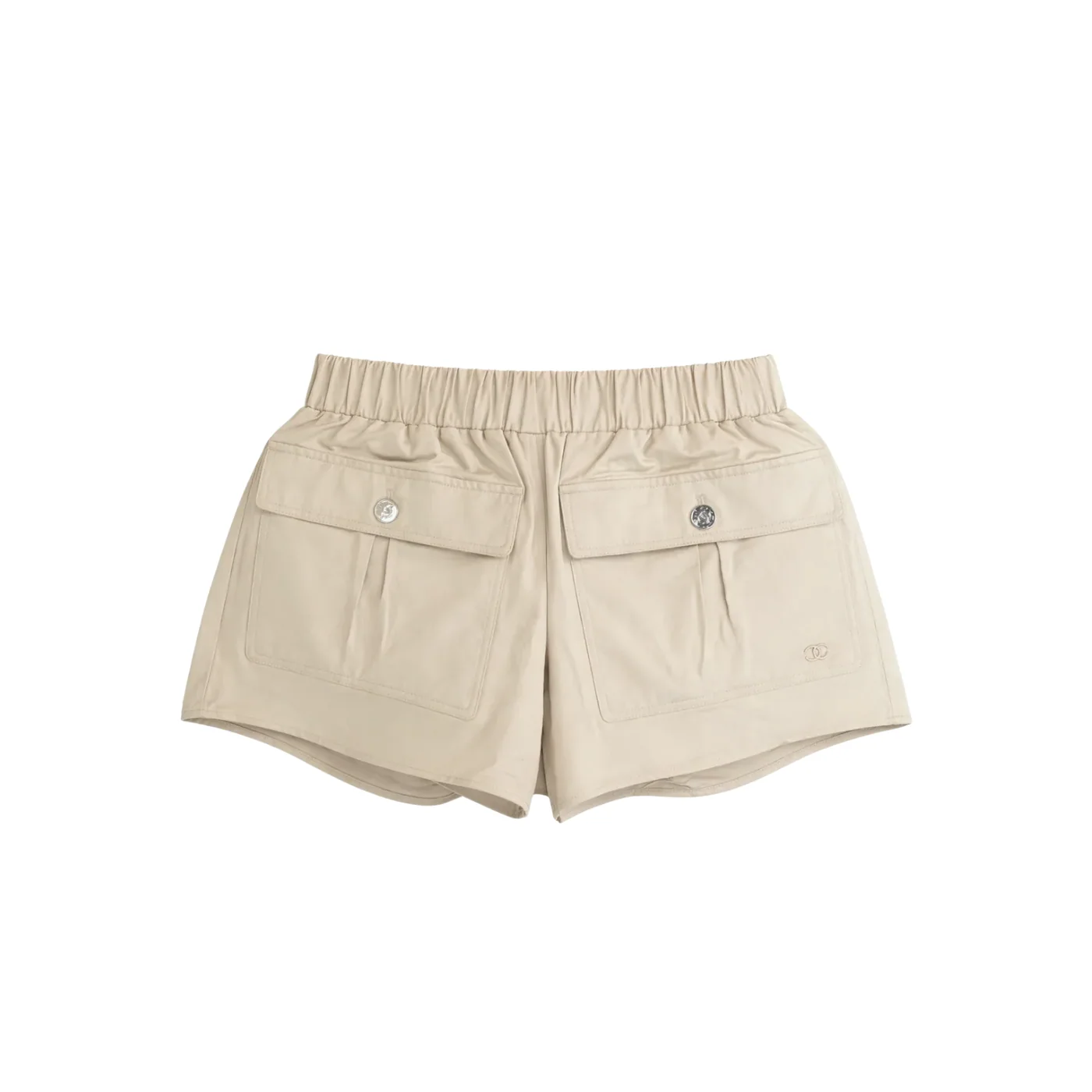 Chanel Cotton Twill Utility Cargo Shorts Sand